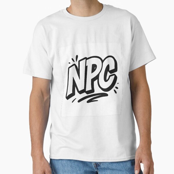 NPC Bold Graffiti Text – Meme Slang Streetwear Design Classic T-Shirt