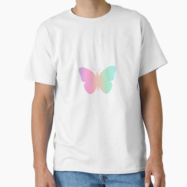 Pastel Rainbow Aura Butterfly â€“ Soft Dreamy Aesthetic Classic T-Shirt