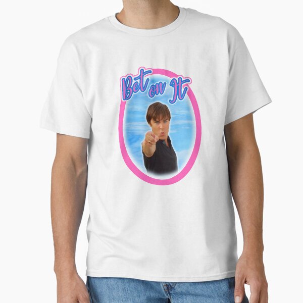 Troy Bolton Says Bet On It High School Musical Zac Efron Fan Art Classic T-Shirt