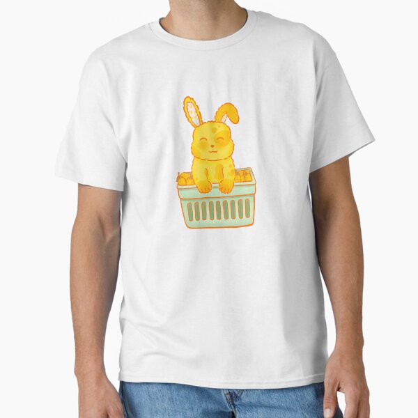 Lemon Bunny in Shopping Basket – Cute Kawaii Pastel Animal Design Classic T-Shirt