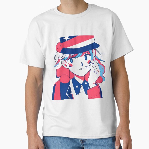 Woman American Whimsical Celebration Joyful Festive Characters Colorful Classic T-Shirt