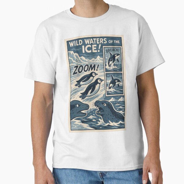 Icebound Adventure – Penguins, Orcas & Seals in Action Classic T-Shirt