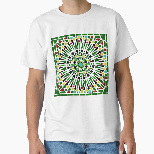 Double Sun Mosaic Forming Owl-Eye Geometry Classic T-Shirt