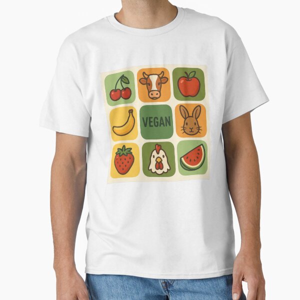 Vegan Icons Grid Classic T-Shirt