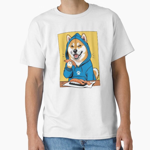Shiba Sushi Time – Hoodie Pup Loves Salmon Classic T-Shirt