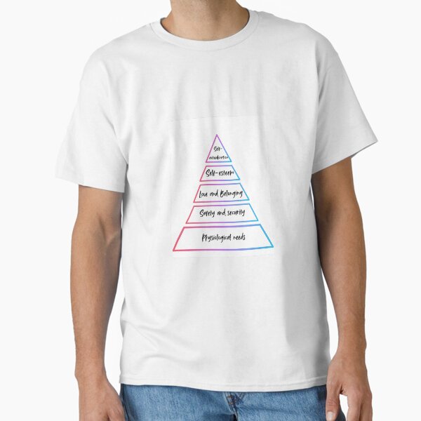 Copy of Maslow’s Hierarchy of Needs Pyramid – Psychology & Self-Development Design Classic T-Shirt