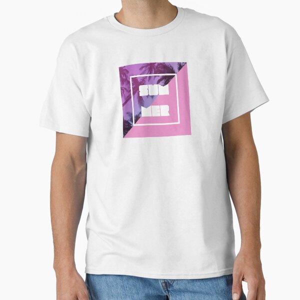 Modern Summer Illustration – Powder Pink Tropical Art Classic T-Shirt