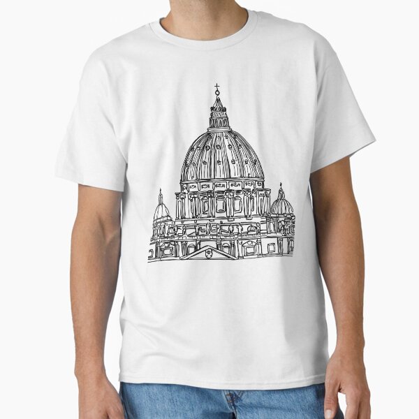 St Peters Dome Basilica in Rome Classic T-Shirt