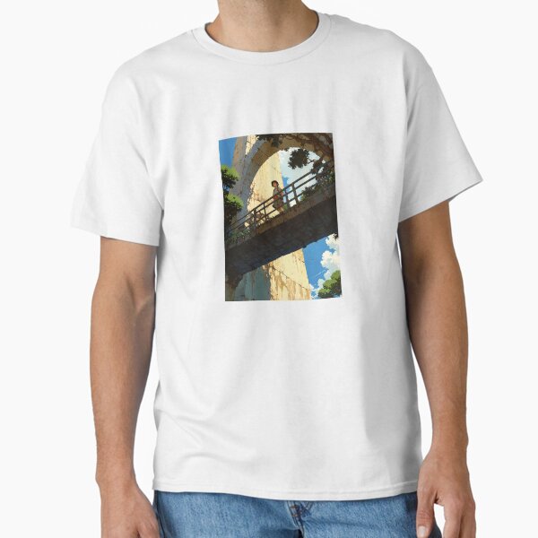 Ancient Bridge - A Dreamy Retro Anime Artwork Classic T-Shirt