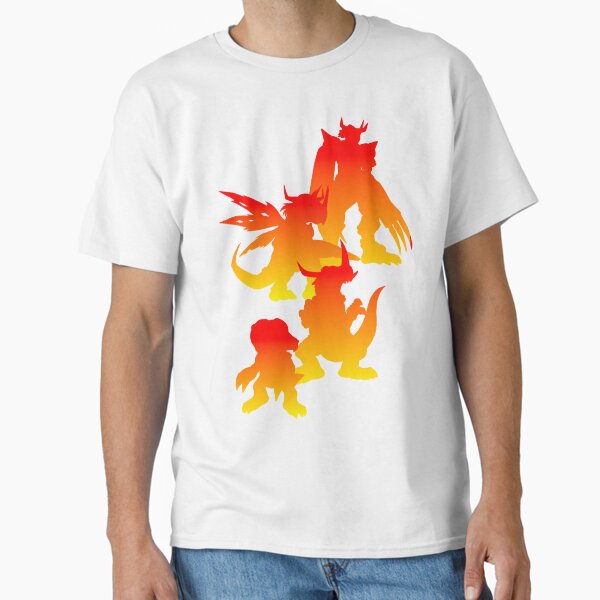 Augumon Digimon Evolution Silhouette Classic T-Shirt