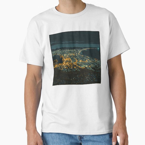 Hakodate Night Panorama | Retro City Glow Classic T-Shirt