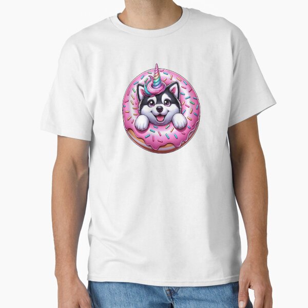 Donut unicorn husky Dog Classic T-Shirt