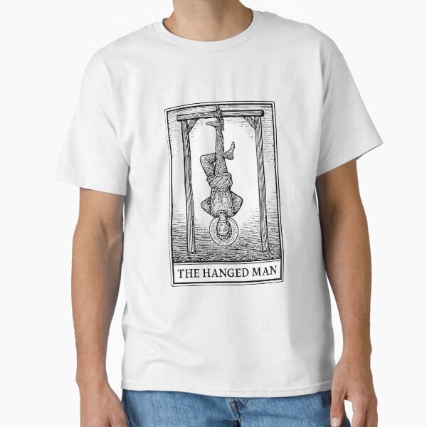The Hanged Man – Black Ink Tarot Card Classic T-Shirt