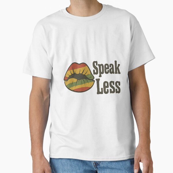 Speak Less Rasta Lips Pop Art Classic T-Shirt