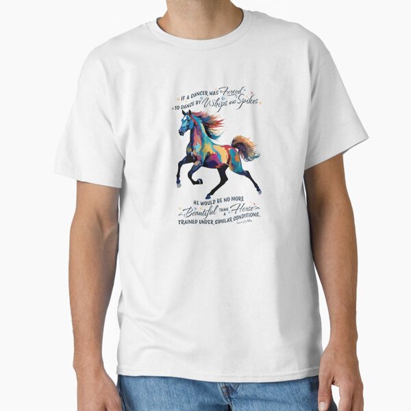 Colorful Horse with with Simon of Athens Quote Classic T-Shirt