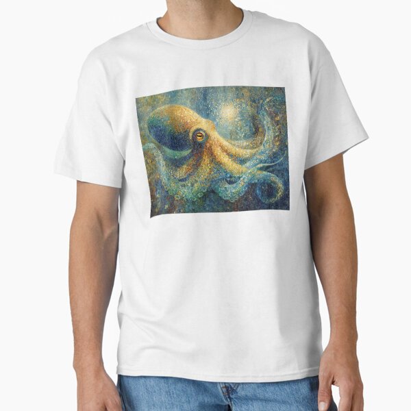 Mosaic Depths: An Octopus Luminescence Classic T-Shirt