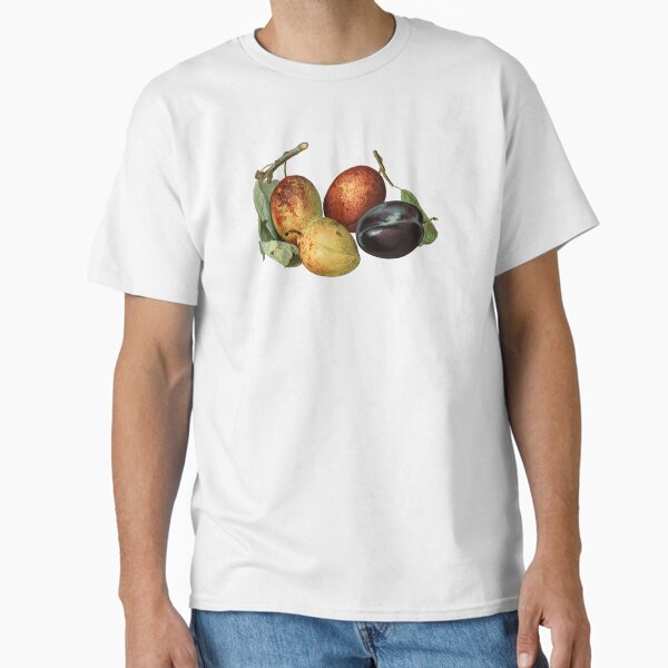 Vintage Style Assorted Plums Still Life Classic T-Shirt