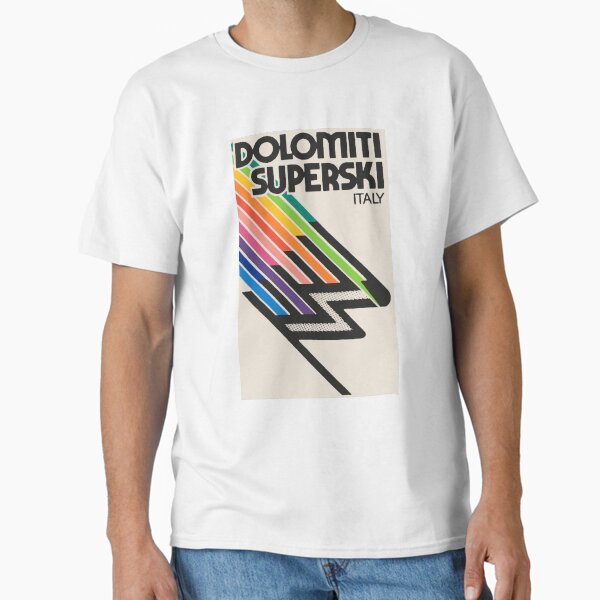 Dolomiti Superski Italy Vintage Style Decal Classic T-Shirt