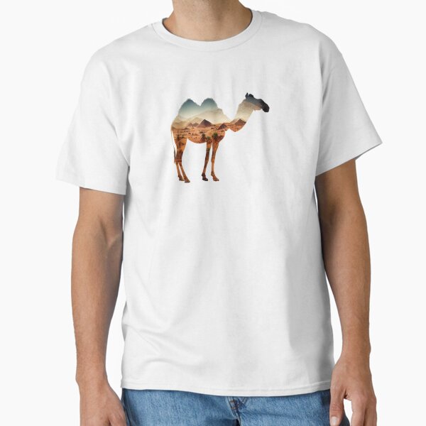 Camel in Desert: Double Exposure Art Classic T-Shirt