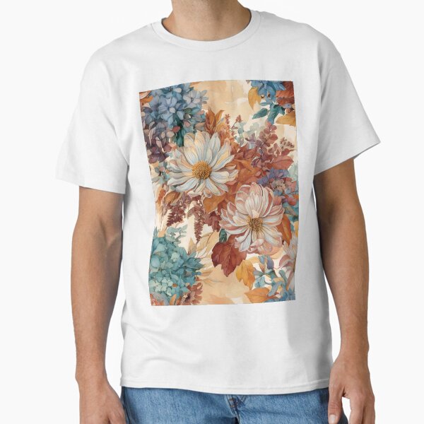 Rustic Floral Bouquet Pattern Classic T-Shirt