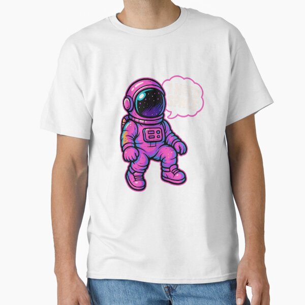 I Need Space Astronaut â€“ Funny Cosmic Quote â€“ Neon Outer Space Cartoon Classic T-Shirt