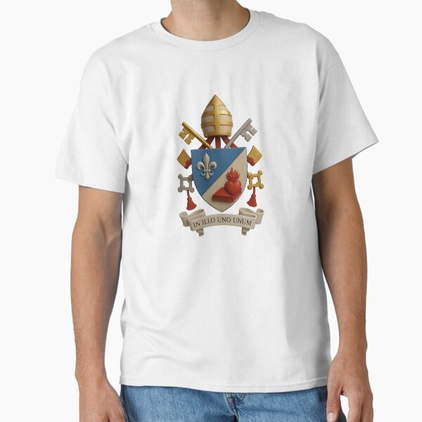 Pope Leo XIV Coat of Arms - 3D Heraldic Emblem on Transparent Background Classic T-Shirt