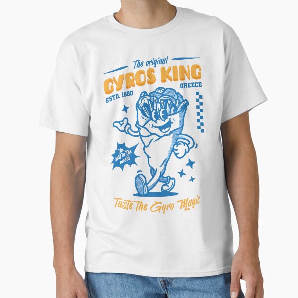 Greek Gyros Retro Mascot Tshirt Classic T-Shirt