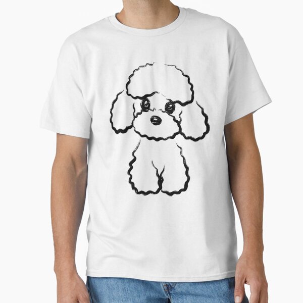 Simple brush drawing of a poodle Classic T-Shirt
