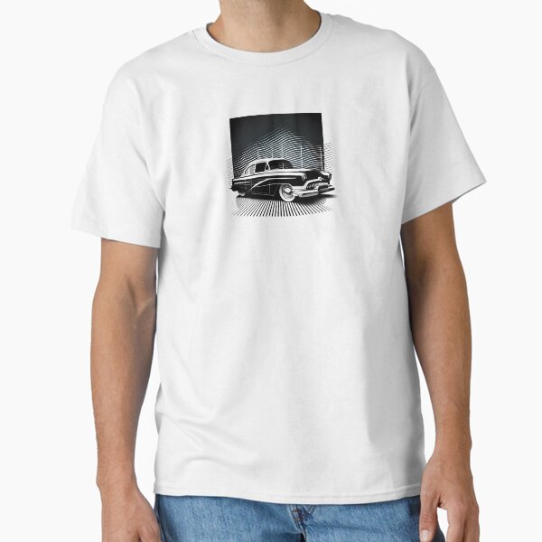 Classic Car in Black Ink: Retro Road Masterpiece Classic T-Shirt