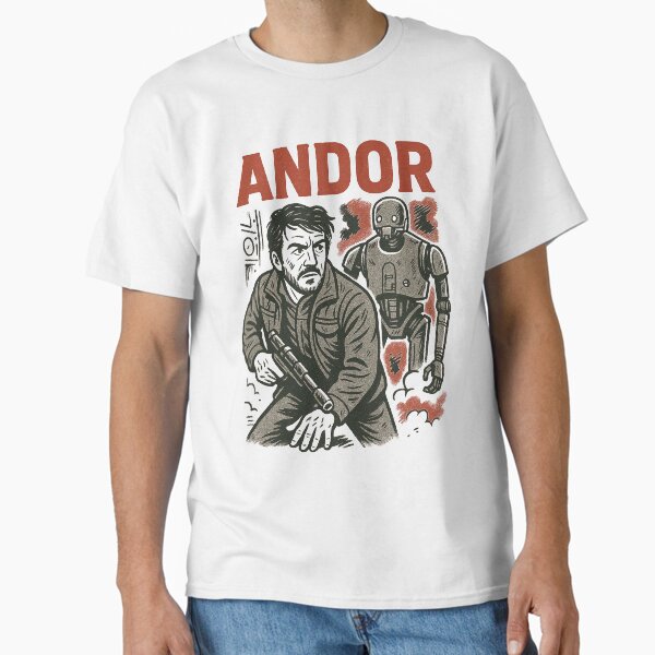 Andor - Rebel and Droid on the Run Illustration Classic T-Shirt