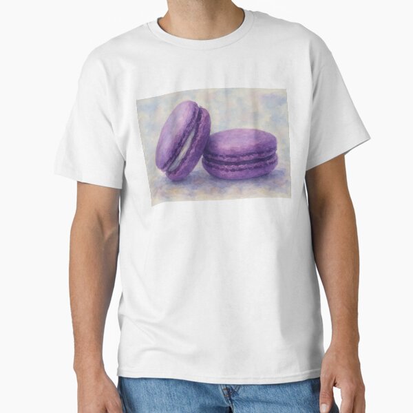 Watercolor Lavender Macarons – AI Enhanced from My Original Photo Classic T-Shirt
