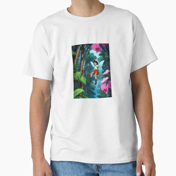 Butterfly Girl - A Dreamy Retro Anime Artwork Classic T-Shirt