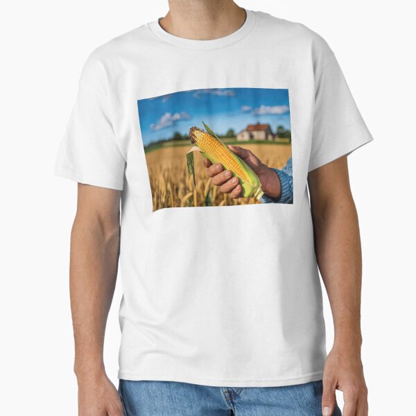 Farmer's Hand Holding Ear of Corn Classic T-Shirt