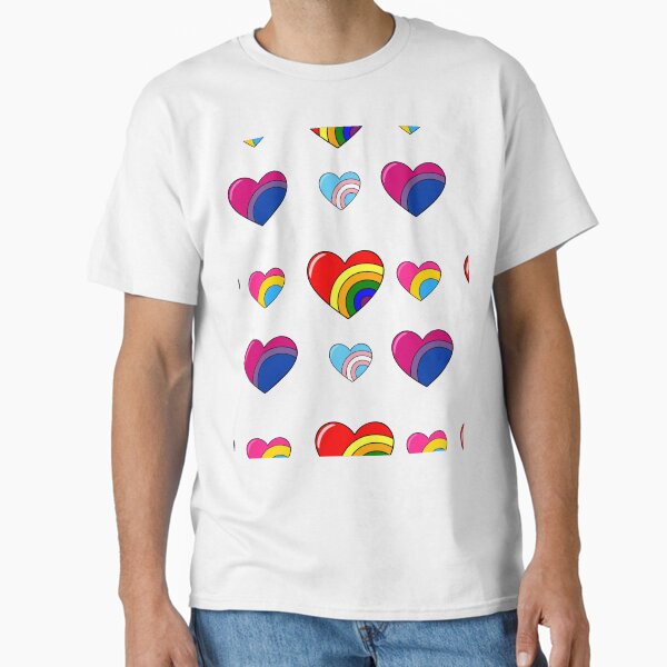 Diverse Pride Flags Hearts Classic T-Shirt