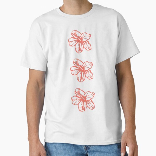 3 coral orange hibiscus flowers Classic T-Shirt
