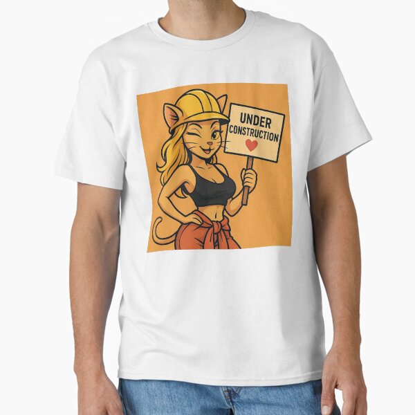 Purrfectly Under Construction Classic T-Shirt