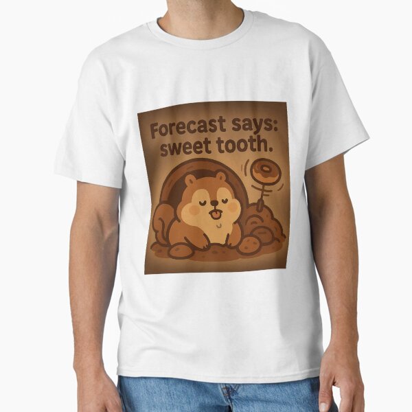 Funny Sweet Tooth Squirrel Mole Weather Snack Art Classic T-Shirt