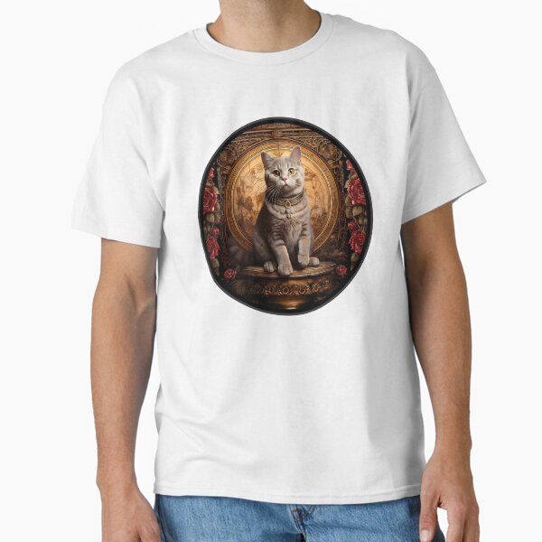 Regal British Shorthair Cat Roses Classic T-Shirt