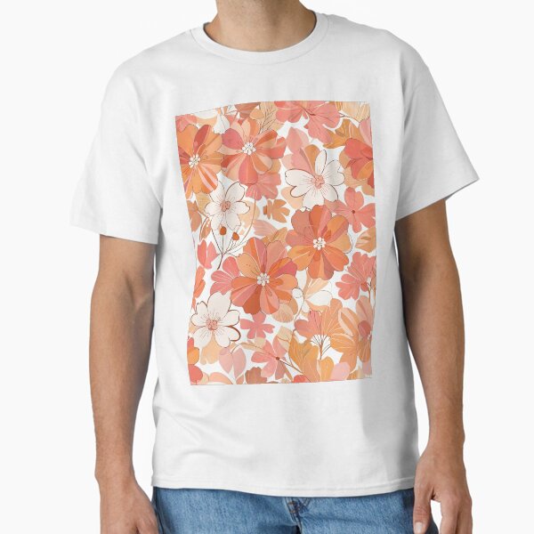 Retro Pink Flower Classic T-Shirt