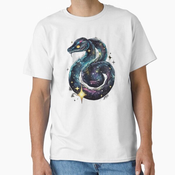 Cosmic Galaxy Black Snake Classic T-Shirt