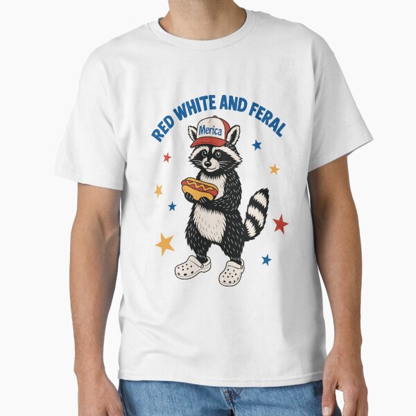 red white and feral Classic T-Shirt