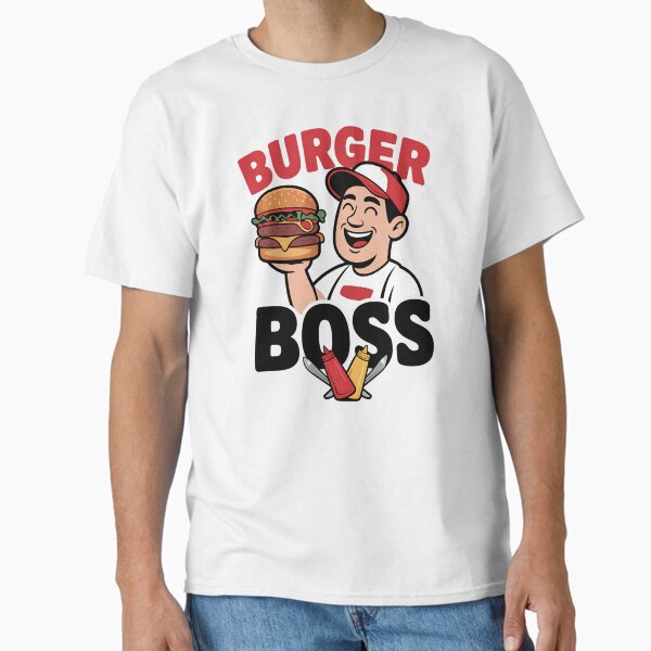 Smiling Burger Legend Holding the Ultimate Stack Classic T-Shirt