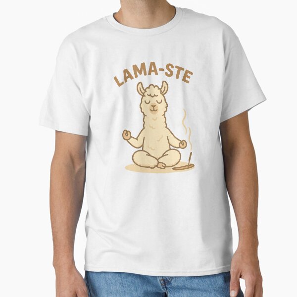 Lama-ste – Meditating Lama for Yoga Lovers Classic T-Shirt