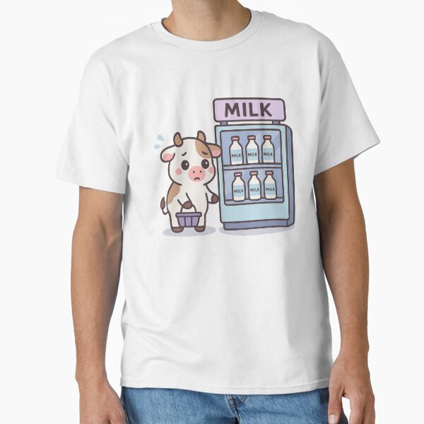 Milk Aisle Crisis – Kawaii Cow Moment Classic T-Shirt