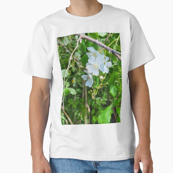 Spring Flowers, White and Pretty Classic T-Shirt