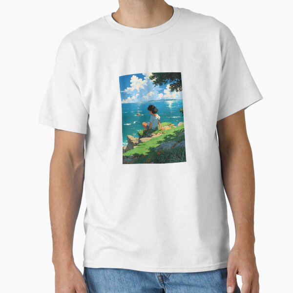 Ocean Girl - A Dreamy Retro Anime Artwork Classic T-Shirt