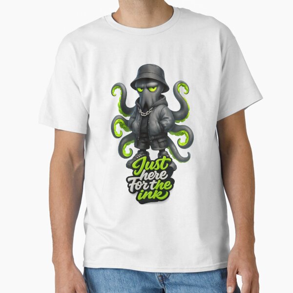 Tattoo Ink Hunter Neon Octopus Classic T-Shirt