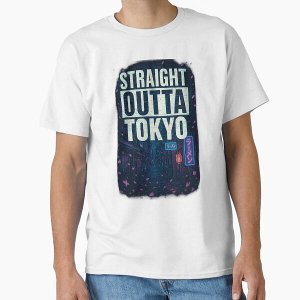 Straight Outta Tokyo – Neon Glitch Classic T-Shirt