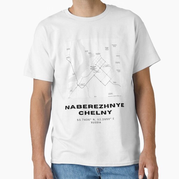 Naberezhnye Chelny Map – Tatarstan Urban Layout Poster Classic T-Shirt