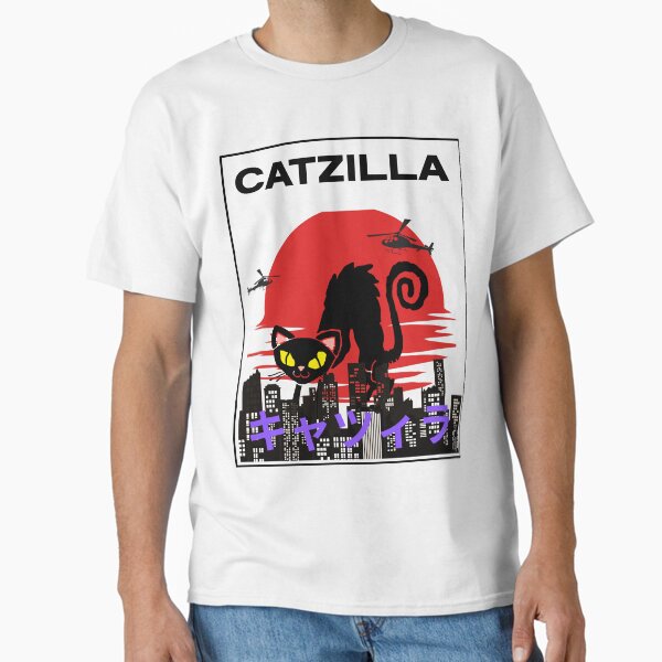 CatZilla â€“ Kawaii Kaiju Cat in Tokyo Sunset T-Shirt Classic T-Shirt